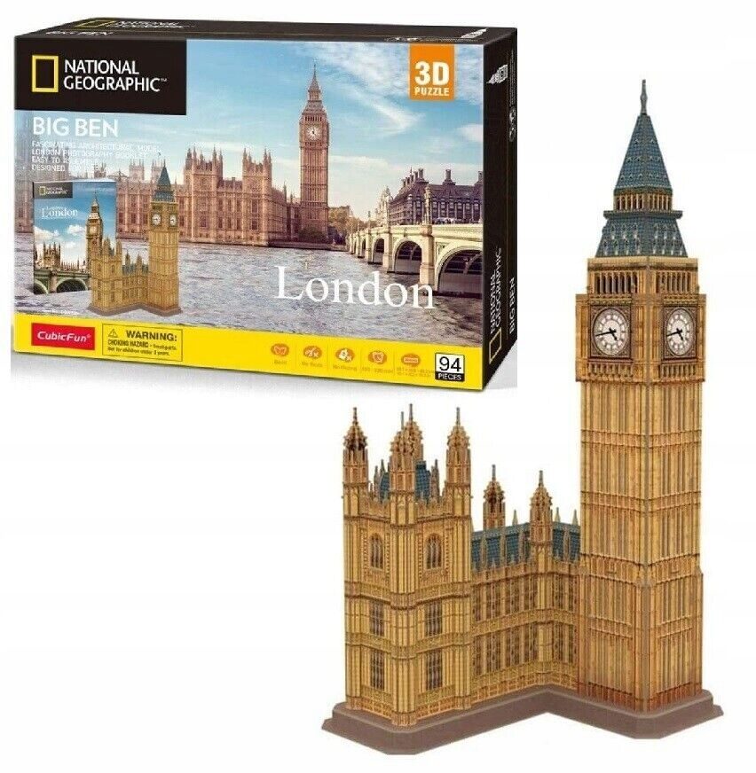 3D puzle National Geographic BIG BEN LONDON, 94 elementi