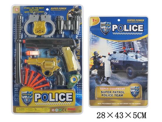 Spēļu policista ieroči ar aksesuāriem POLICE