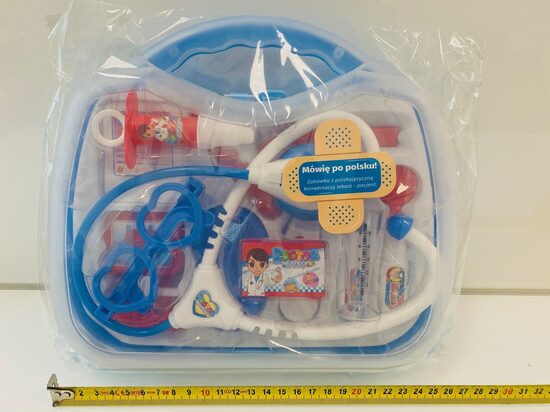 Spēļu dakteru komplekts zilā koferī