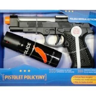 Spēļu interaktīvs revolveris ar skaņas signāliem un asaru gāzi POLICE
