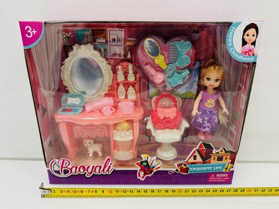 Skaistumkopšanas salons ar lellīti uin aksesuāriem mini