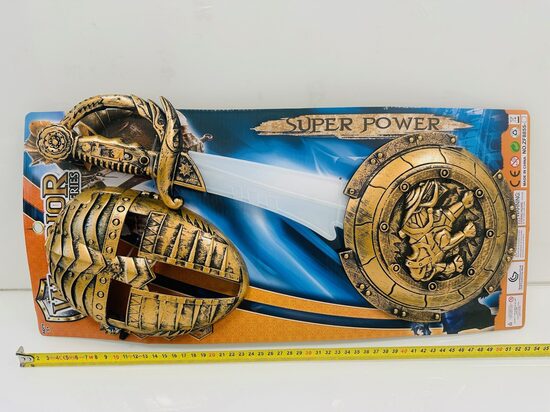 Zobens ar vairogu un masku WARRIOR