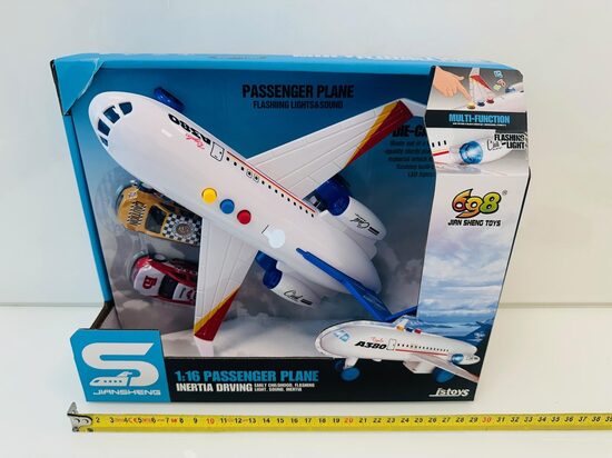 Spēļu interaktīva lidmašīna PASSANGER PLANE ar gaismas un skaņas signāliem