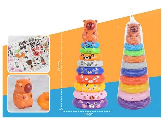 Attīstoša rotaļlieta Piramīda ar uzlīmēm