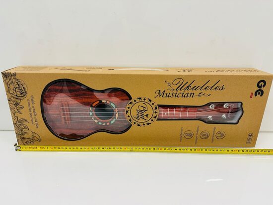 Bērnu spēļu ģitāra ukulele kastē