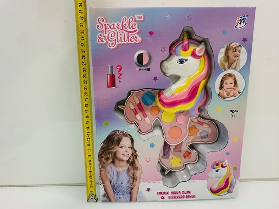 Kosmētikas make up komplekts spēļu Sparkle and gliter Vienradzis