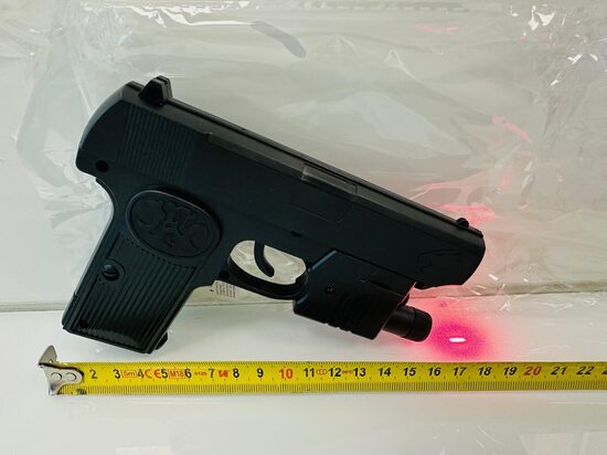 Spēū bumbiņu revolveris pistole ar lāzeri, no 14 gadu vecuma