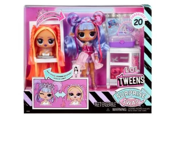 MGA L.O.L. SURPRISE TWEENS SWAP BRAIDS WAVES WINN pārsteiguma lelle ar aksesuāriem