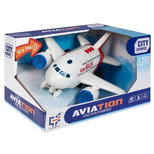 Spēļu pasažieru lidmašīna AVIATION ar skaņas un gaismassignāliem lielā