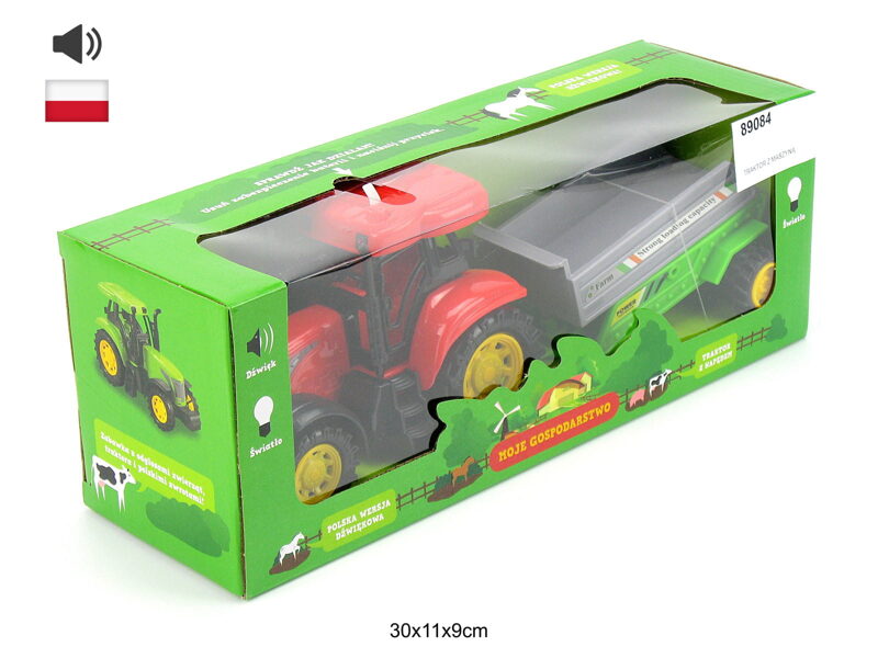 Trakstors ar piekabi, ar gaismas un skaņas signāliem PL