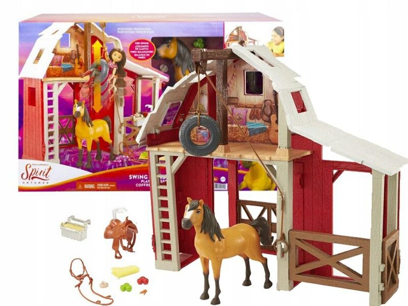 Mattel Spirit Untamed swing & saddle barn komplekts Zirgu stallis