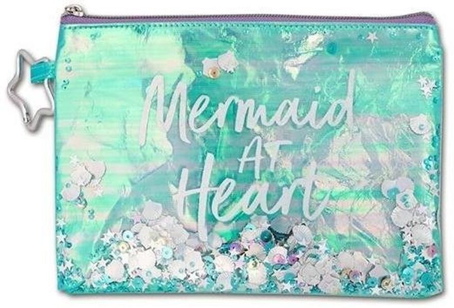 Kosētikas somiņa meitenēm Mermaid Heart ar gliteriem