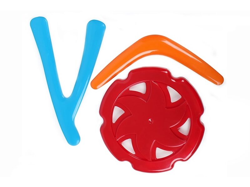 Plastmasas bumerangs, šķīvītis