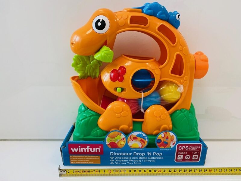 Interaktīva Rotaļlieta spēle WINFUN Dinasaur Drop N Pop ar bumbiņām