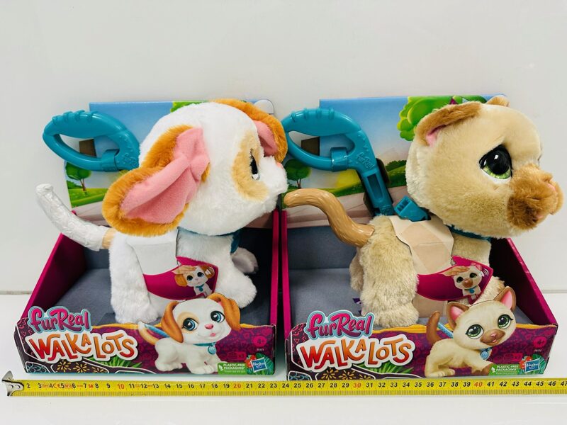 HASBRO FUR REAL Walka Tots interaktīvs kaķis vai suns, ar skaņas signāliem, staigājošs