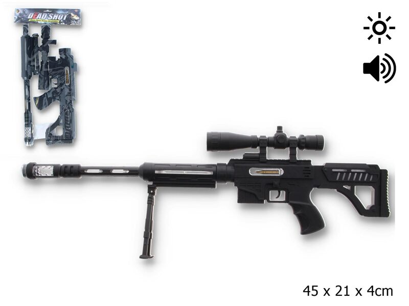 Interaktīva karabīne r skaņas un gaismas signāliem