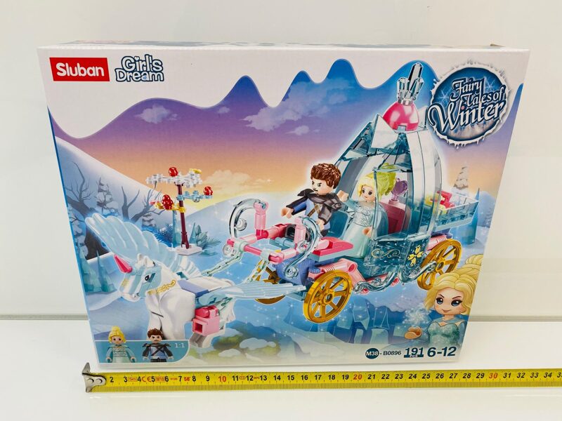 SLUBAN lego konstruktors GIRLS DREAM Winter kariete ar zirgiem un princesi, 191 elements