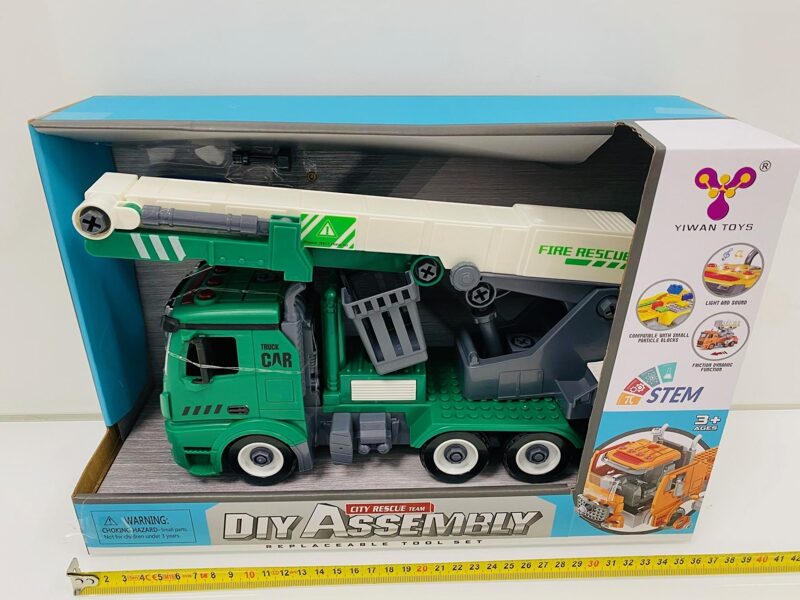 Spectehnikas automašīna ceļamkrāns, atskrūvējams un izjaucams DIY ASSEMBLY