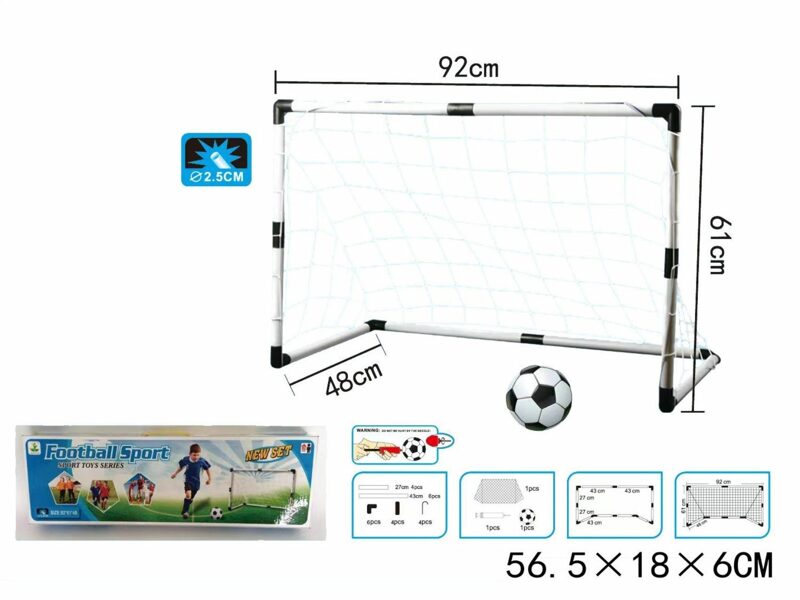 Spēļu futbola vārti DOTBALL SPORT mazais komplekts ar 1 gb vārtiem, bumbu un pumpi komplektā