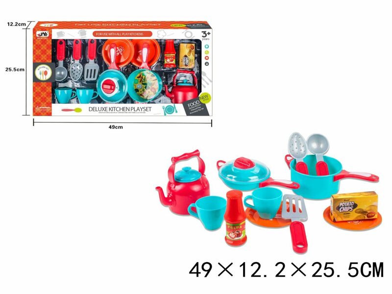 Liels spēļu virtuves trauku komplekts DELUXE KITCHEN PLAY SET