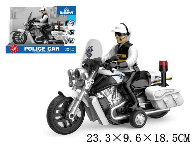 Interaktīvs policijas motocikls ar skaņas un gaismas signāliem POLICE CAR