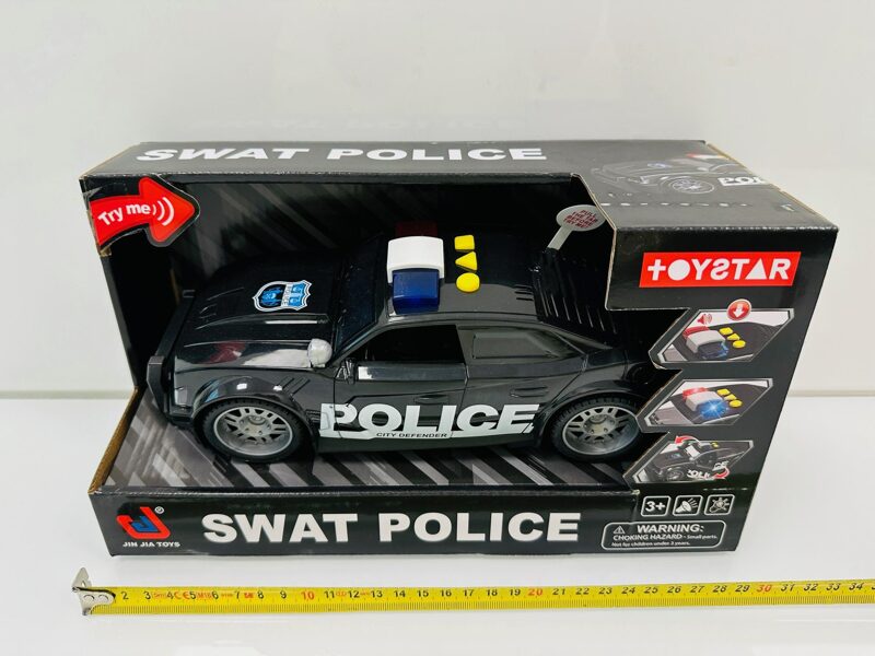 Interaktīva policijas mašīna ar skaņas un gaismas signāliem POLICE