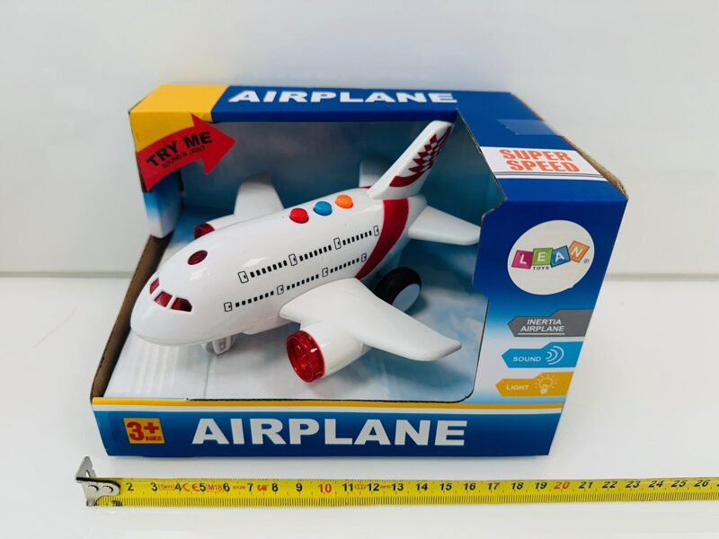 Interaktīva lidmašīna ar gaismas un skaņas signāliem 