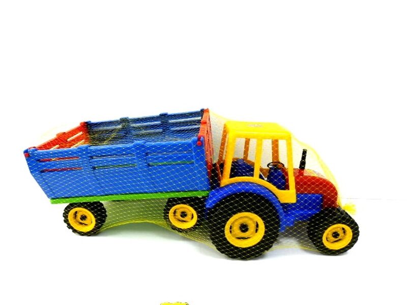 Liels spēļu plastmasas traktors FARM (Polija)