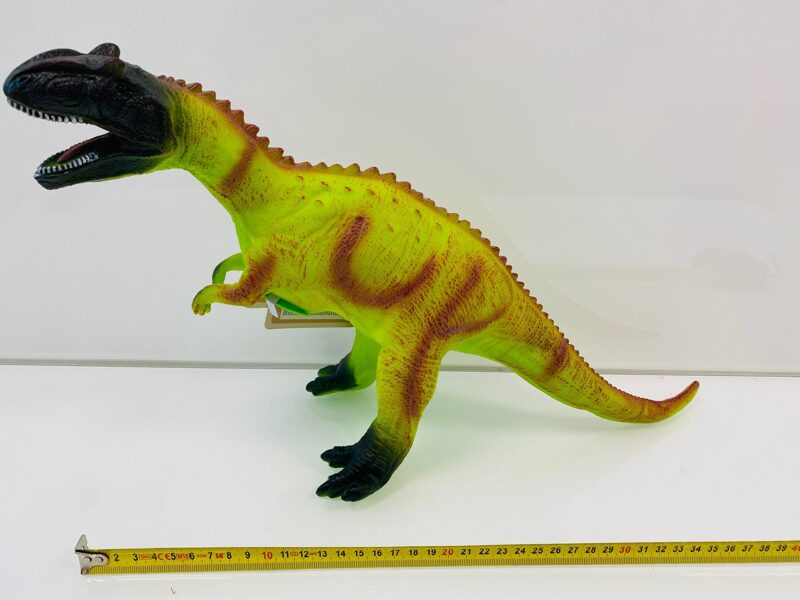 Liels gumijas dinozaurs ar skaņas signāliem