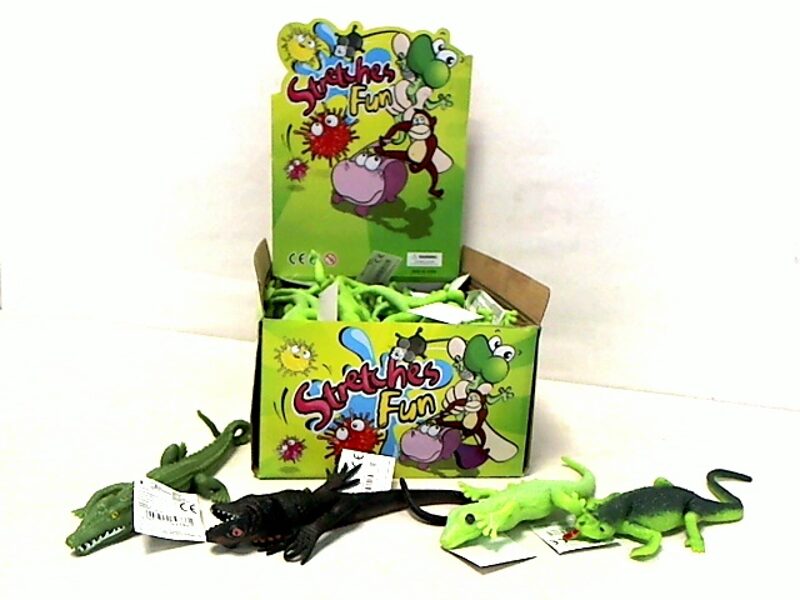 Mīkstas staipīgas dzīvnieku figūra krokodils zaļš, cena par 1 gab