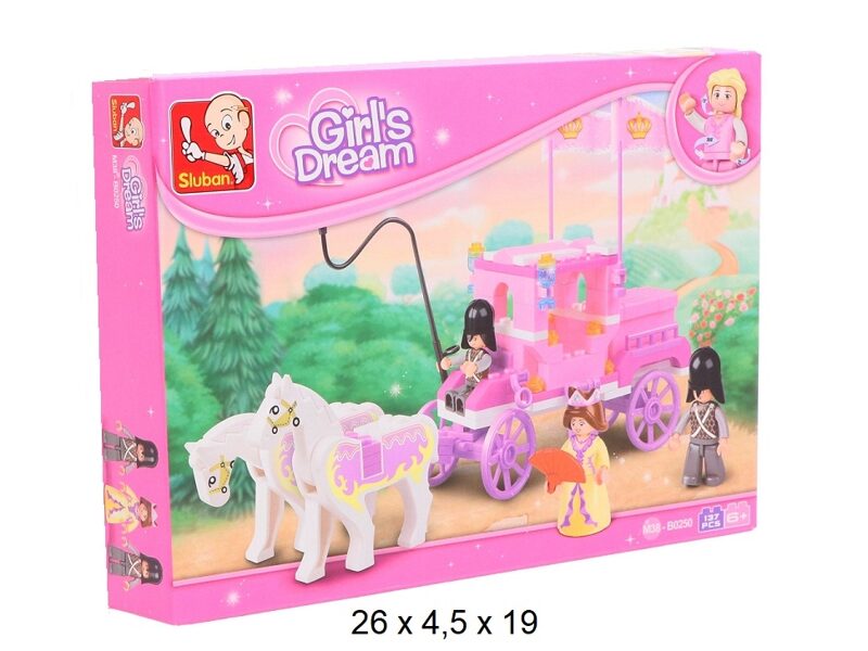 SLUBAN lego konstruktors GIRLS DREAMS karriete ar zirgiem, 137 elementi