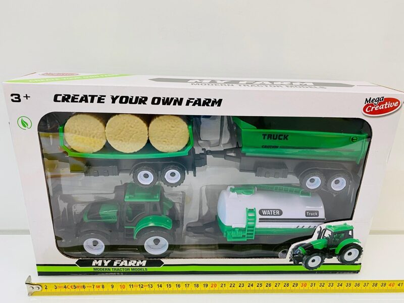 Traktora komplekts MY FARM traktors ar aksesuāriem