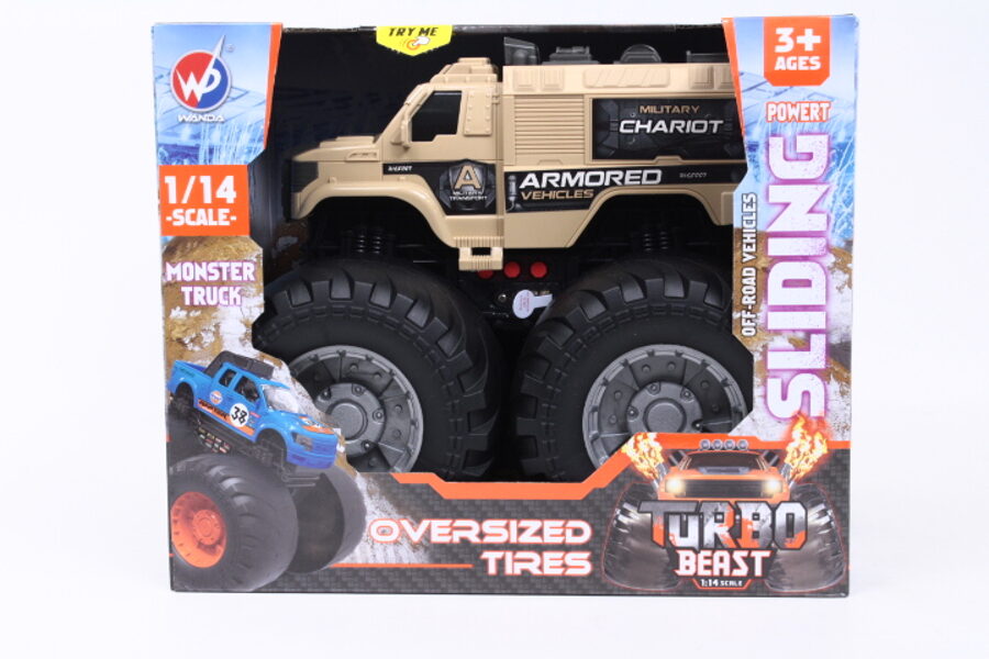 Liels interaktīvs militārais džips MONSTER TRUCK OFF ROAD Turbo Beast