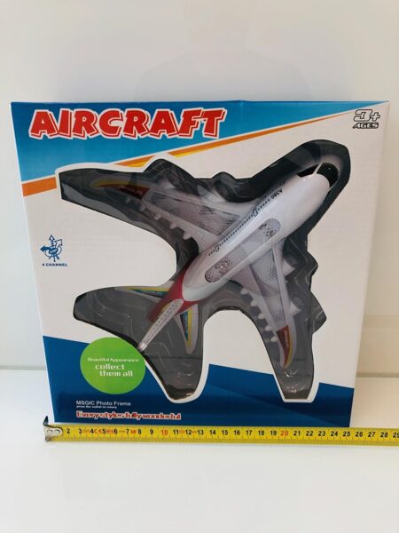 Interaktīva lidmašīna AIRCRAFT ar skaņas un gaismas zifnāliem, brauc tikai pa zemi