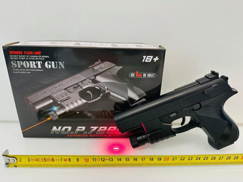 Bumbiņu pistole ar lāzeri, bumbiņām Sport Gun