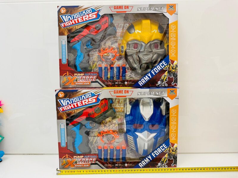 PUMP ACTION FORCE SHOOT GUN ARMY FORCE komplekts ar ieroci un masku