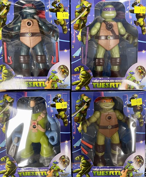 Bruņurupucis Ninja figūra, dažādi varianti