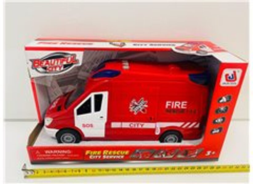 Ugunsdzēsēju palīdzības interaktīva automašīna FIRE ar skaņas un gaismas signāliem