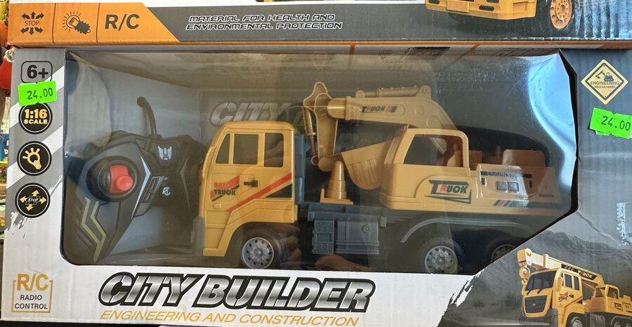 Radiovadāms ekskavators CITY BUILDER, lādējamas beterejas