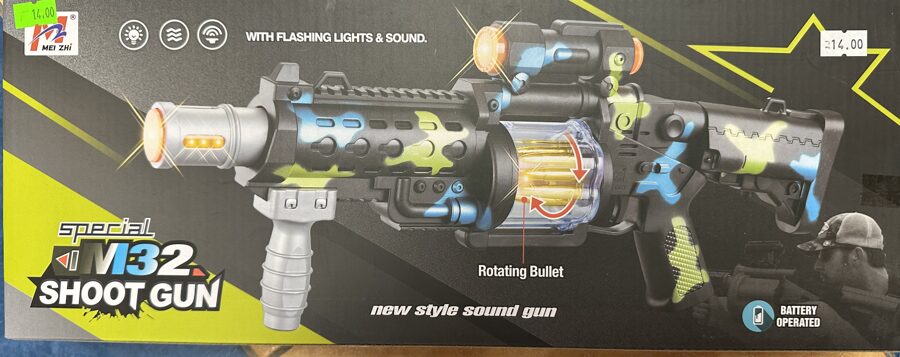Interaktīvs ierocis ar gaisms un skaņas signāliem SHOOT GUN