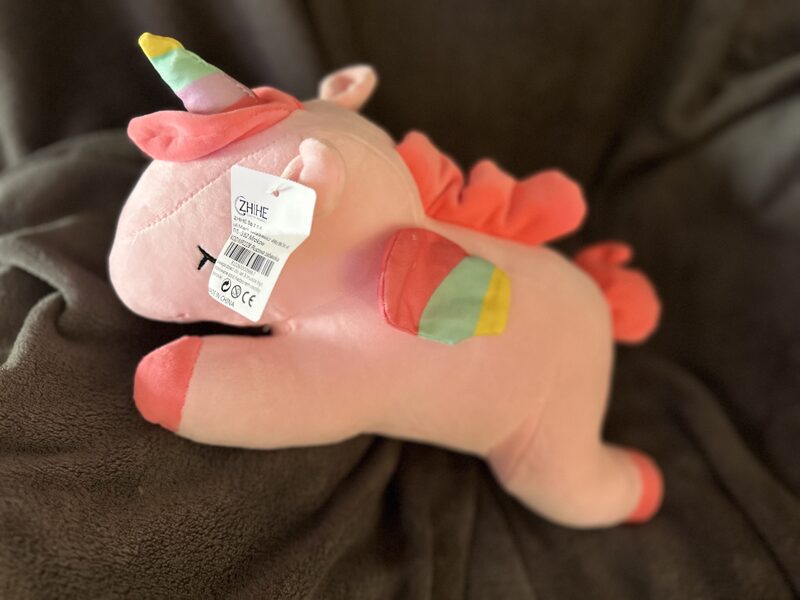 Mīkstā plīša rotaļlieta Vienradzis rozā, izmērs 37 cm