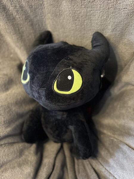 Mīkstā manta "Pūķis", melns, izmērs 45 cm