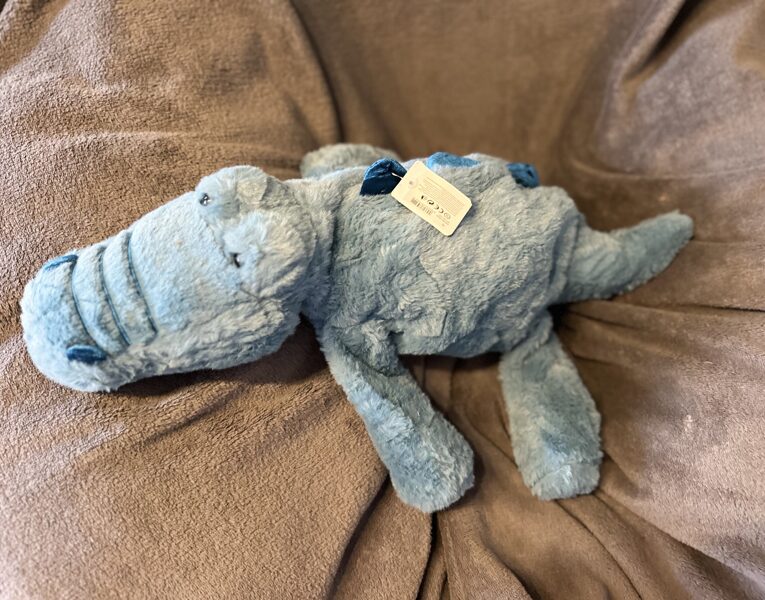 Mīksts plīša krokodils, izmērs 54 cm