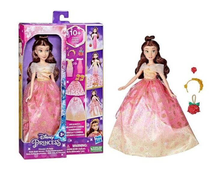 Hasbro lelle DISNEY PRINCESS Bella ar aksesuāriem un kleitām