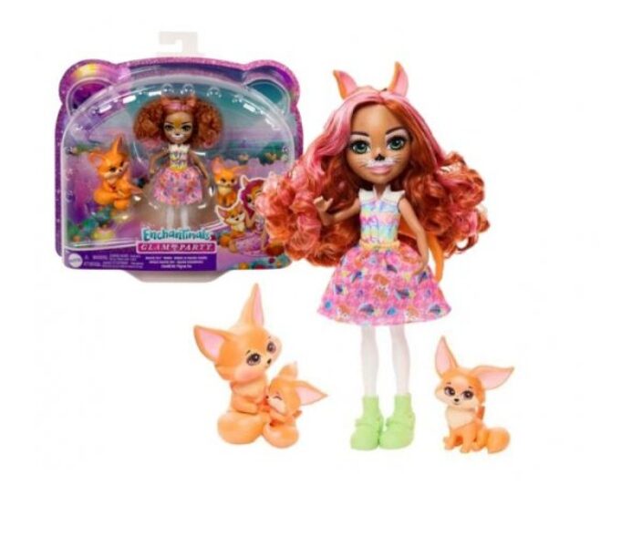 Mattel lelle ar dzīvniekiem ENCHANTIMALS GLAM  PARTY FENNEC