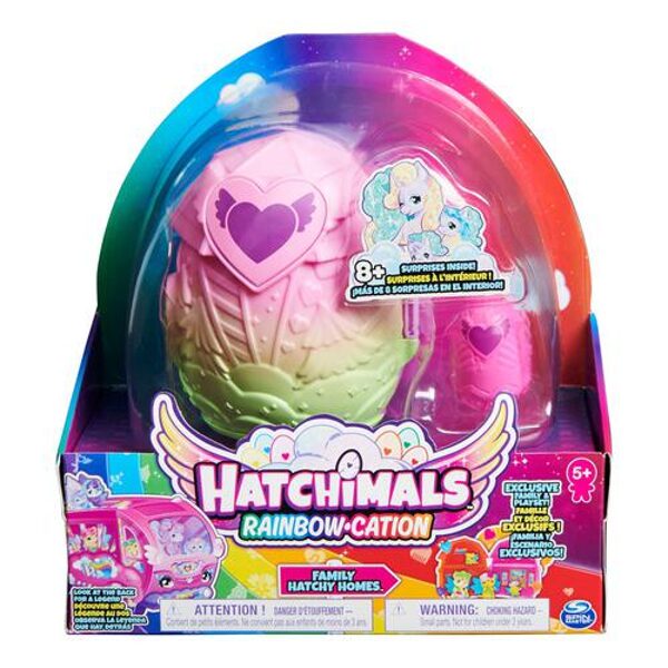 Spin Master HATCHIMALS RAINBOW CATION Family Hatchy Homes figūru komplekts