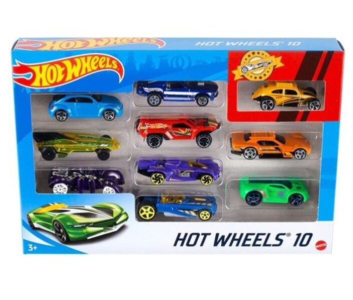 Mattel HOT WHEELS 10 automašīnu komplekts  AUTO 10-PACK MIX