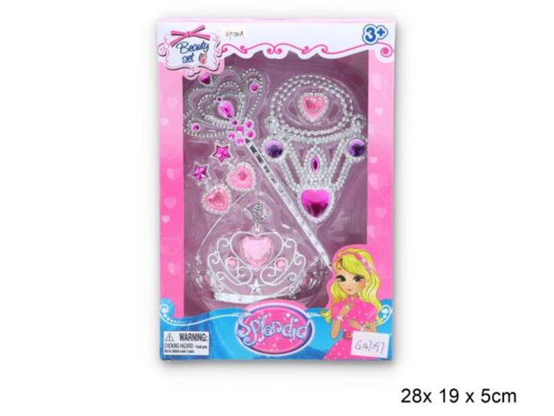 Princeses aksesuāri Beauty Set ar kronīti un burvju nūjiņu