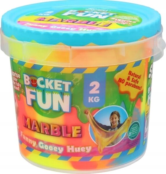Slimy Bucket Fun Surprise color after Fully mixed! MARBLE slims 2 kg