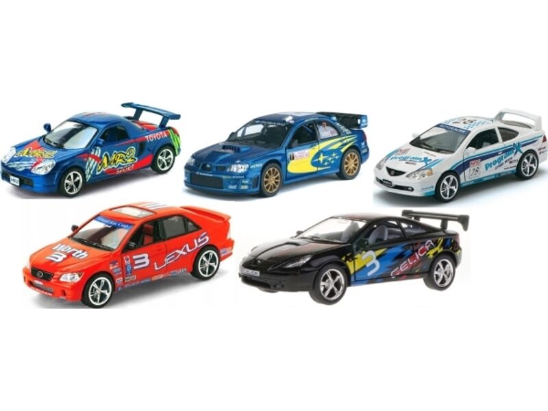 Metāla sporta automašīnu modeļi, dažāda veida, cena par 1 gab